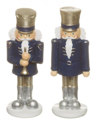 Tinnsoldat sett - blå/gull 10,5 cm