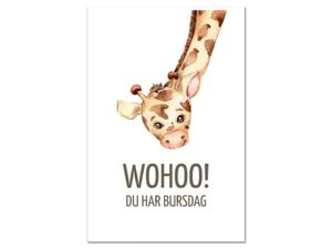 Hovedbilde Kort - Wohoo, du har bursdag (Sjiraff)