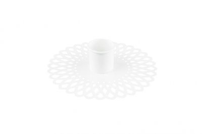 Kronelysholder Doris - Hvit