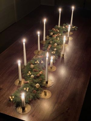 Kronelysholder Doris - Hvit