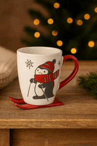 Hovedbilde Kopp - Pingvin p&aring; ski (R&oslash;d)