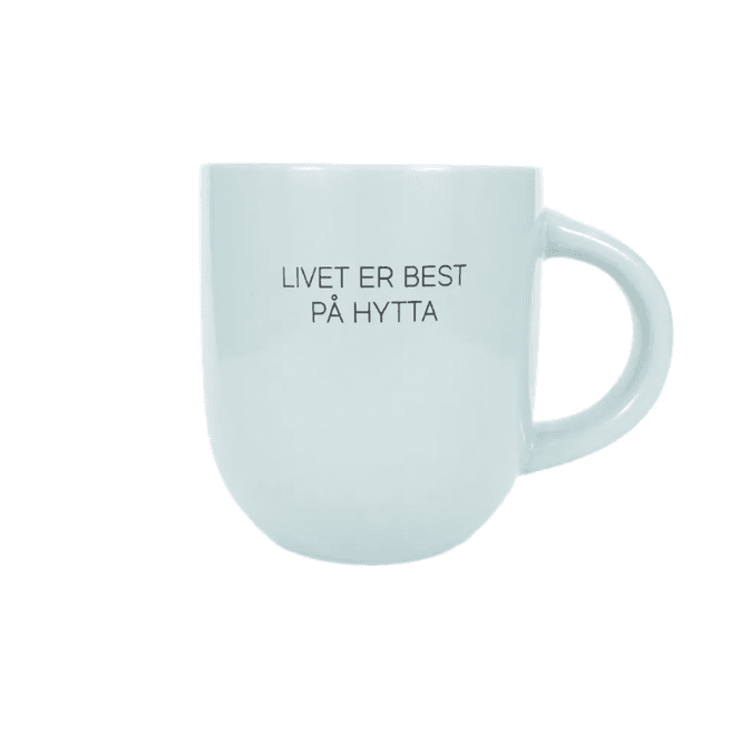 Hovedbilde Kopp - Livet er best på hytta (blå/grønn)